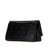 シャネル 2.55 アンリミテッド Wフラップ チェーン ショルダーバッグ ハンドバッグ ブラック レザー レディース CHANEL 【中古】